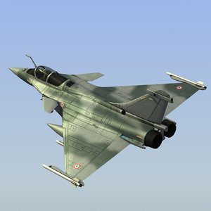 3d odel of rafale c fighter french