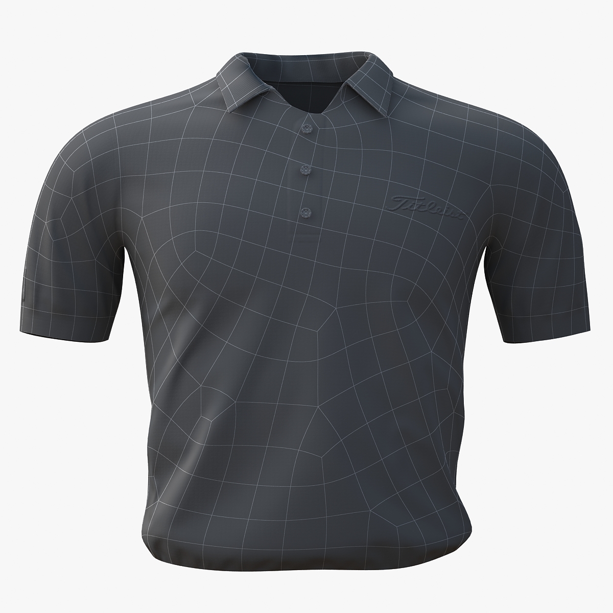 3d model - titleist golf shirt