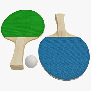 ping pong paddles 3d model