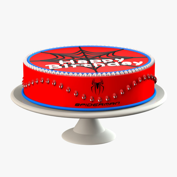 Modele 3d De Gateau Spiderman Turbosquid