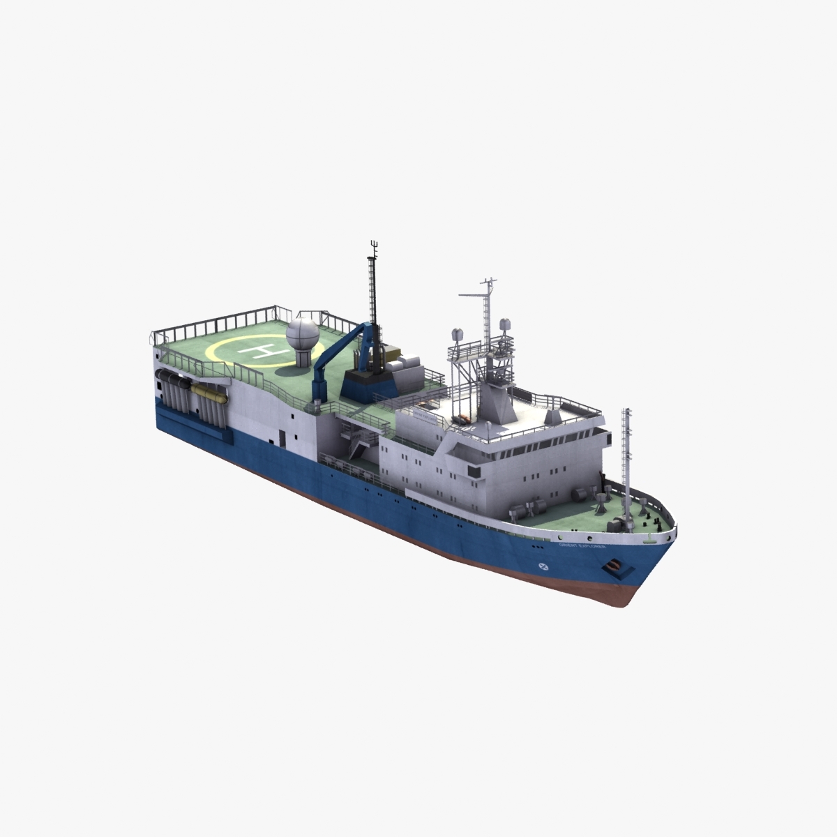 海洋调查船3d模型