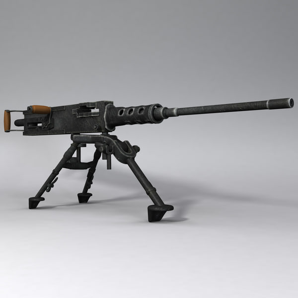 3d Wwii Browning M2 50 Iber Model