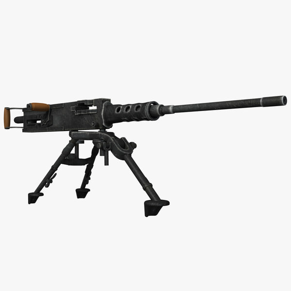3d Wwii Browning M2 50 Iber Model