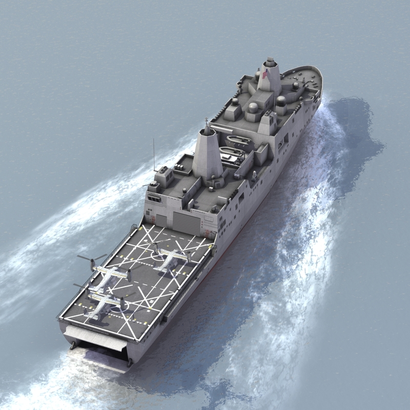 uss san antonio 3d model