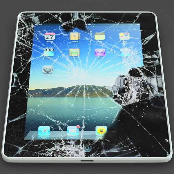 3d model of broken ipad