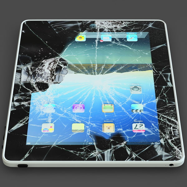 3d model of broken ipad