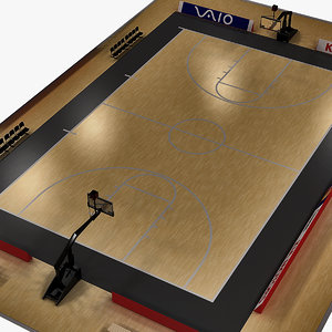 3d basketball court model