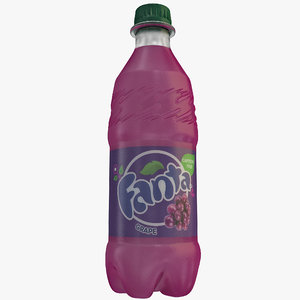 fanta grape bottle 3d max