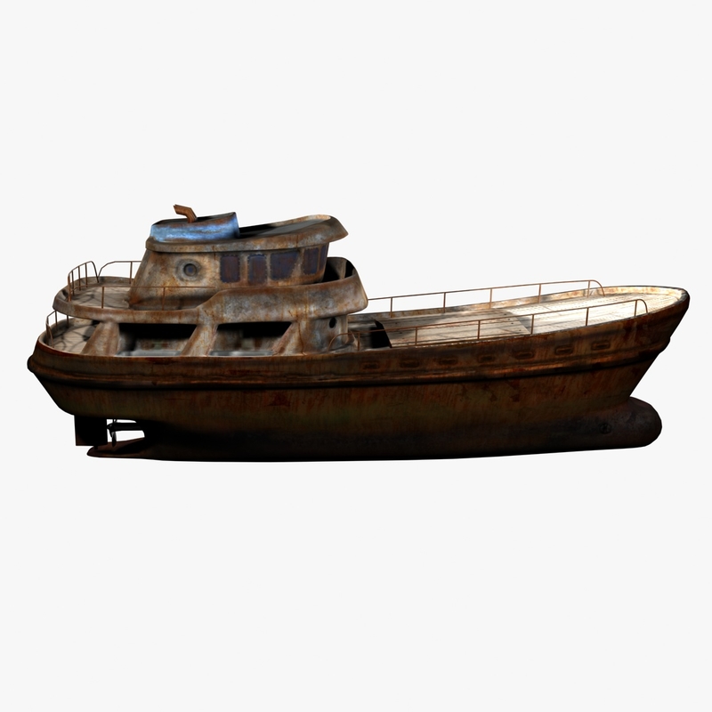 old cargo ship 3d ma