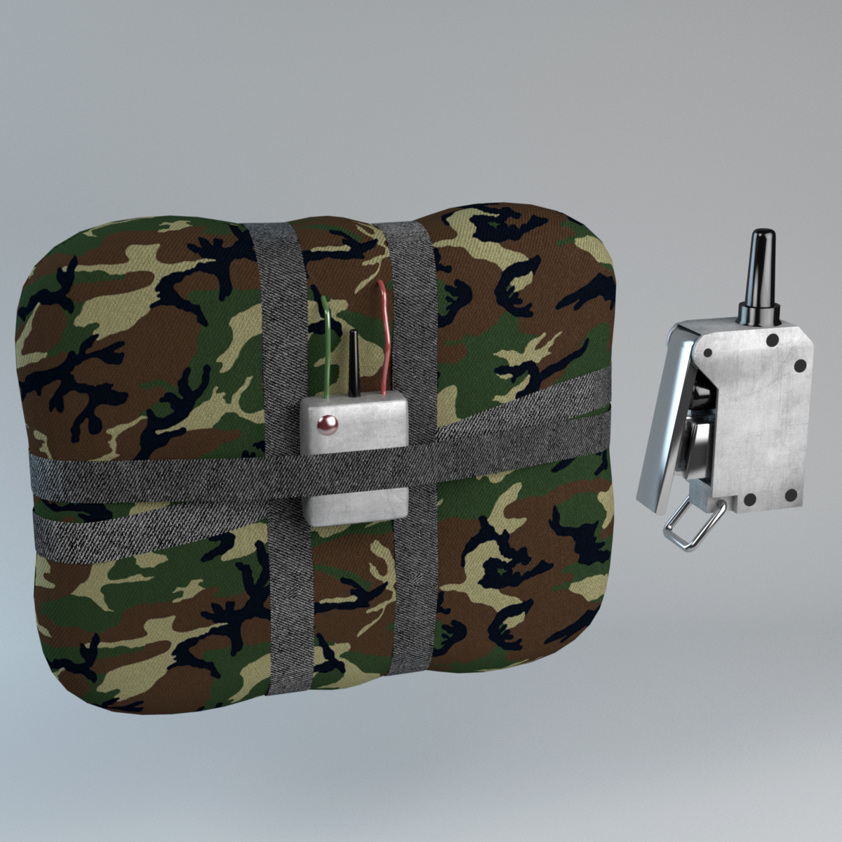 explosive c4 4 3d max