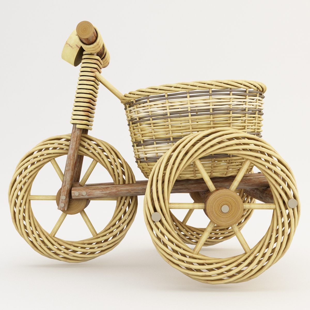 max decorative wicker tricycle basket