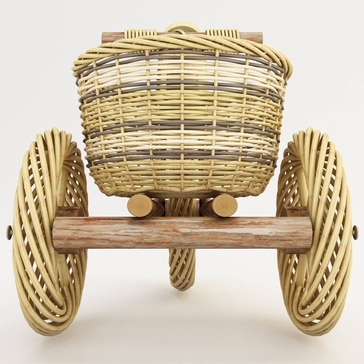 max decorative wicker tricycle basket