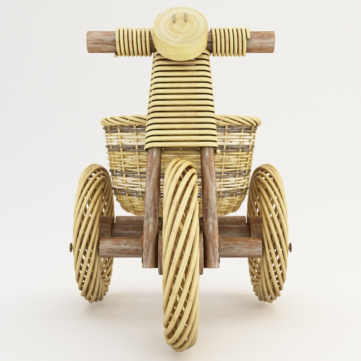 max decorative wicker tricycle basket