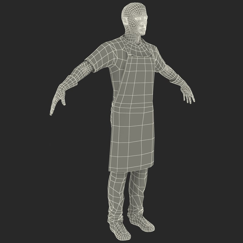 cleaner man 3d model