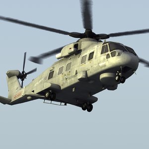 merlin hm1 helicopter 3d model