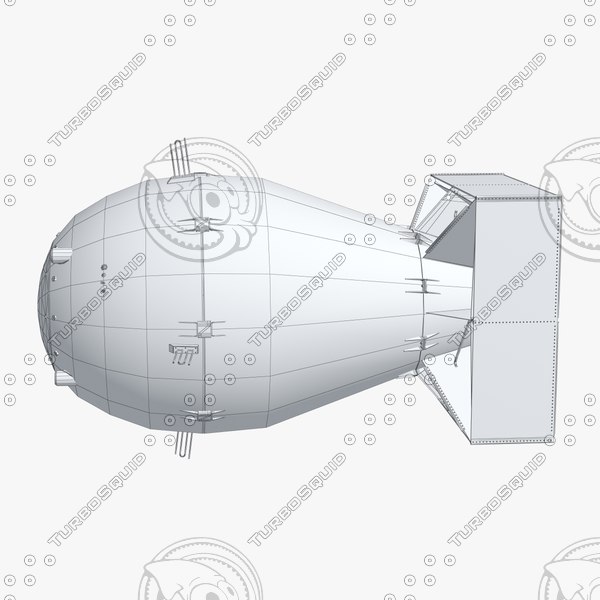 3d model fat man atomic bomb