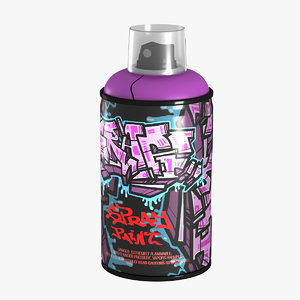 3d graffiti spray model