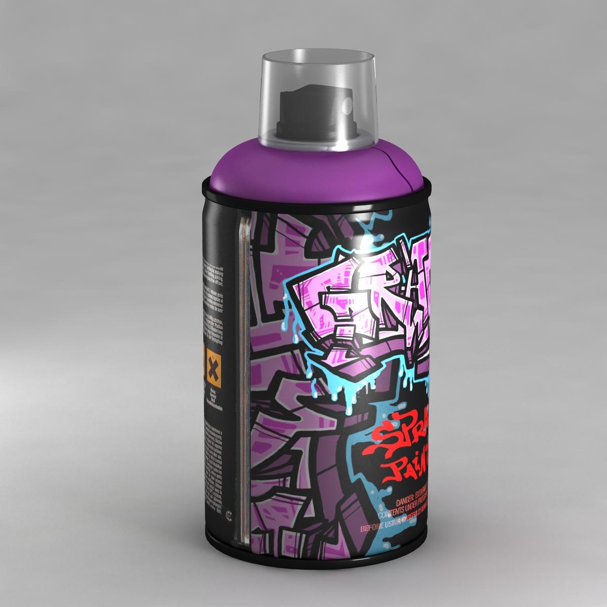 3d graffiti spray model