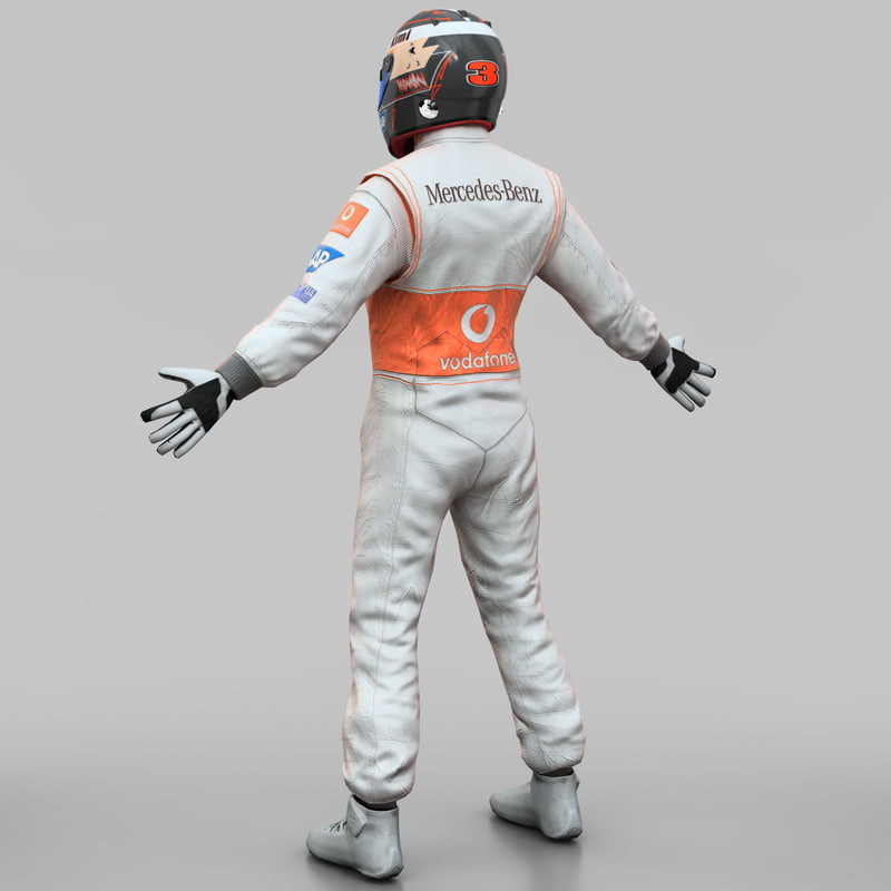 racing driver mercedes 3d 3ds