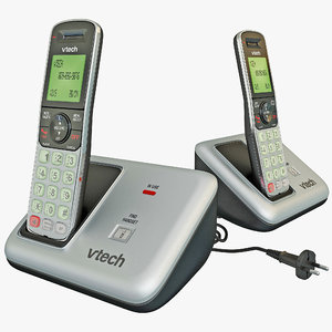 cordless phone vtech cs6419-2 3d