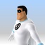 3d model of cartoon classic superhero man