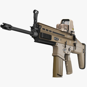 3d assault rifle fn scar-h model