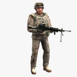 3d model marine corps rigged d