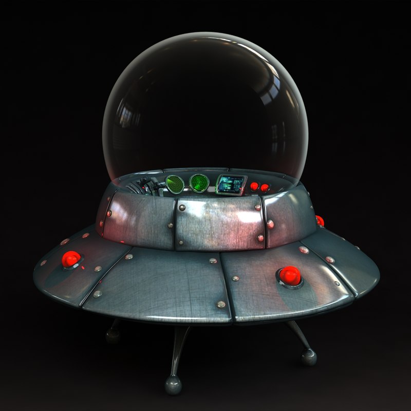 3d cartoon ufo