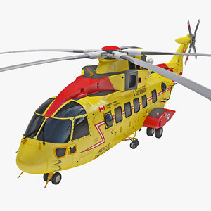 3d rescue helicopter ch-149 cormorant
