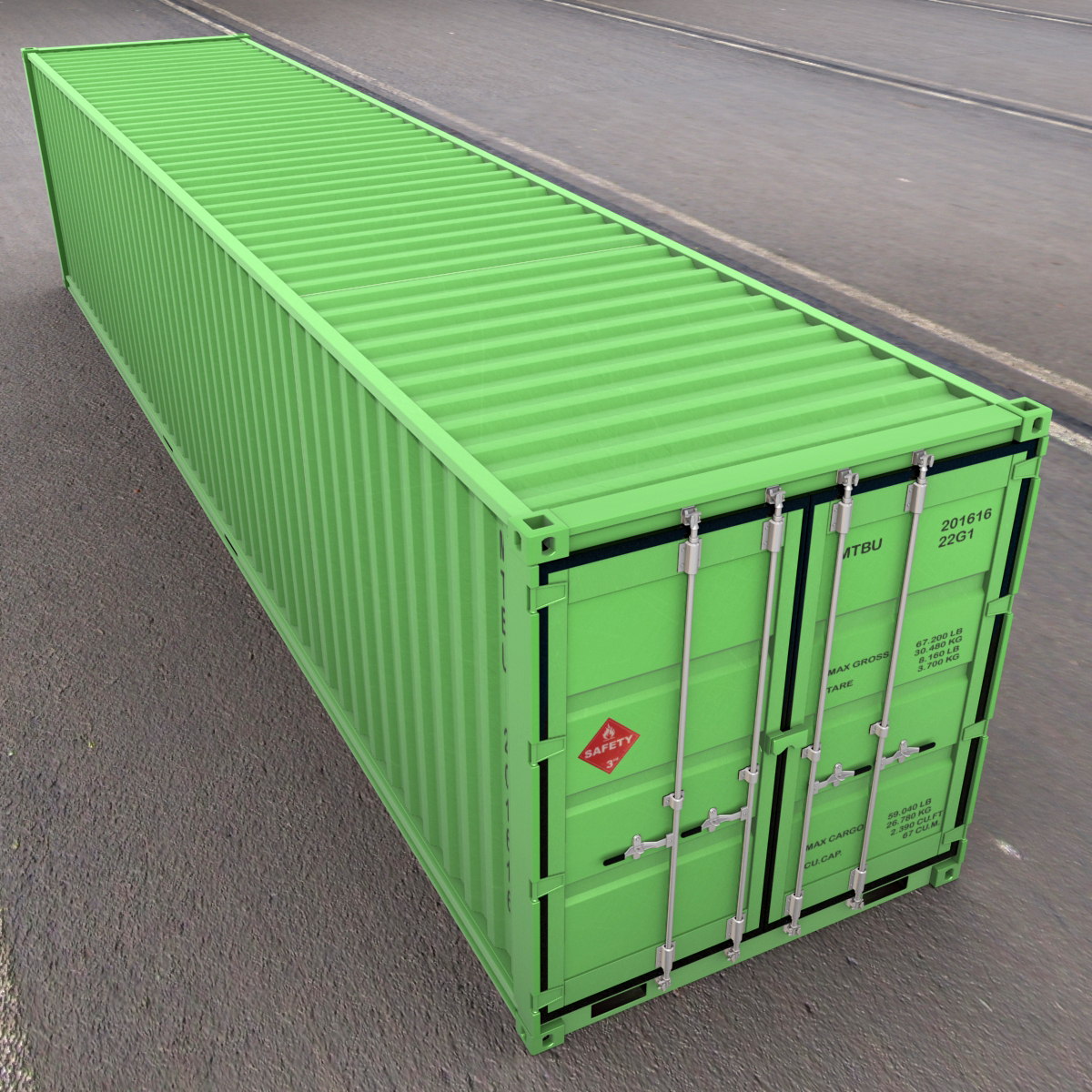 3ds max 40 feet container