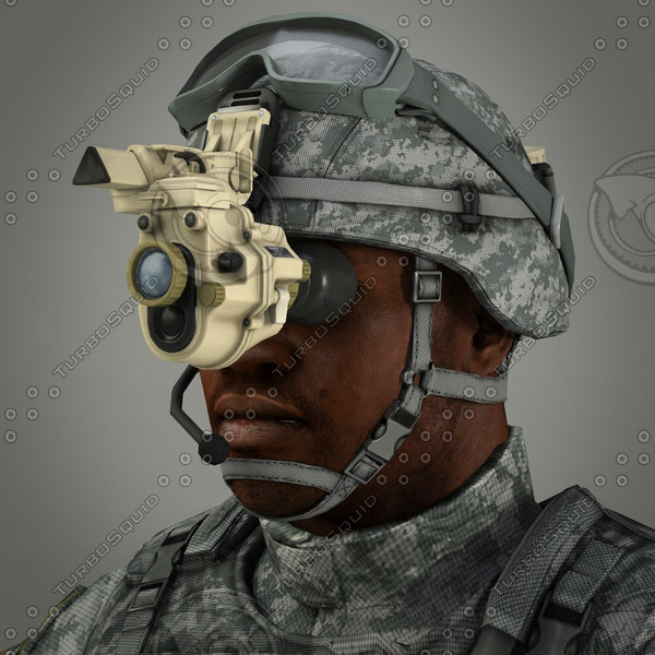 3d military helmet soldier night vision