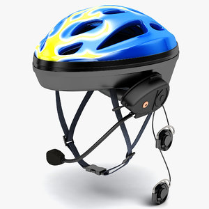 3d bluetooth bicycle helmet model