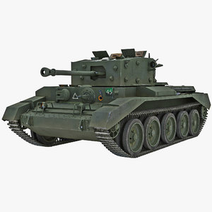 3d model of britain cruiser wwii tank