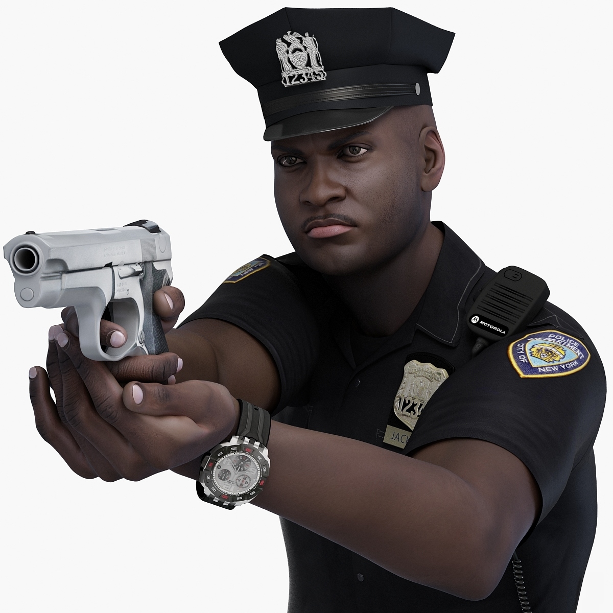 Темнокожий полицейский
