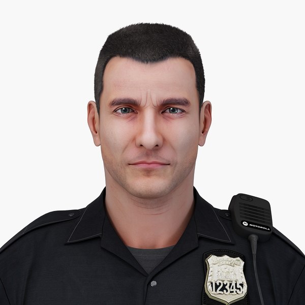 Police Officer Character Rigging 3d Model