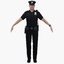 police officer character rigging 3d model