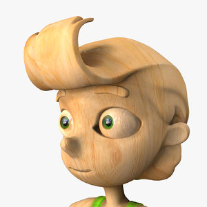 3d cartoon character pinocchio