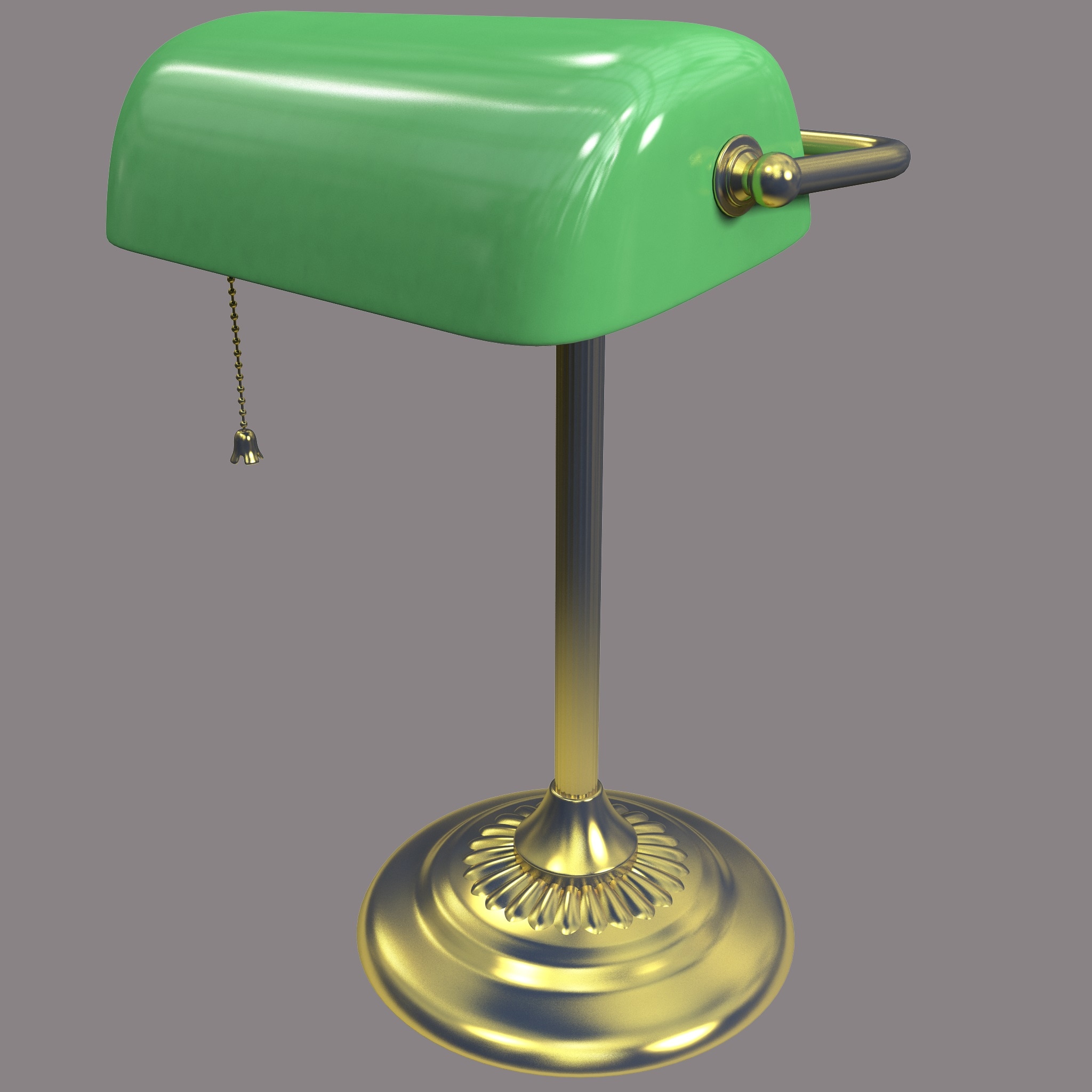 c4d bankers lamp