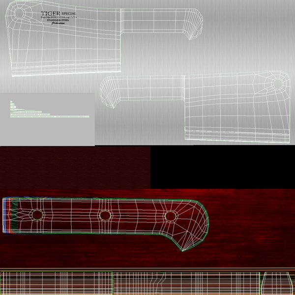 meat cleaver 3d model