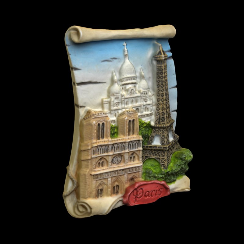 paris magnet souvenir 3d model