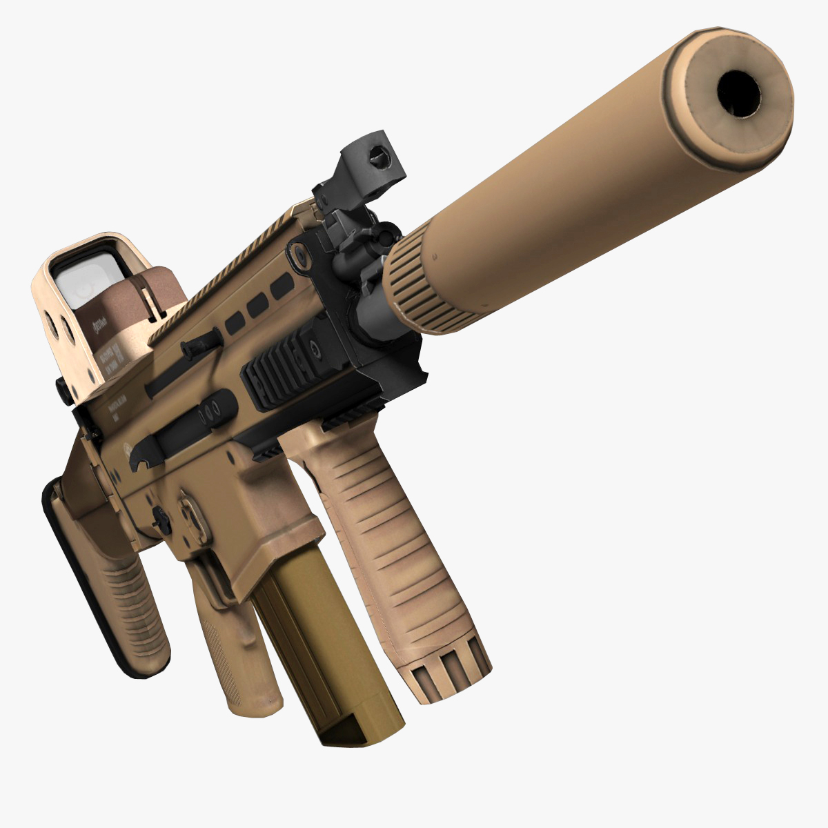 3d Assault Rifle Fn Scar-h Model