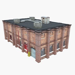 3ds max old factory building