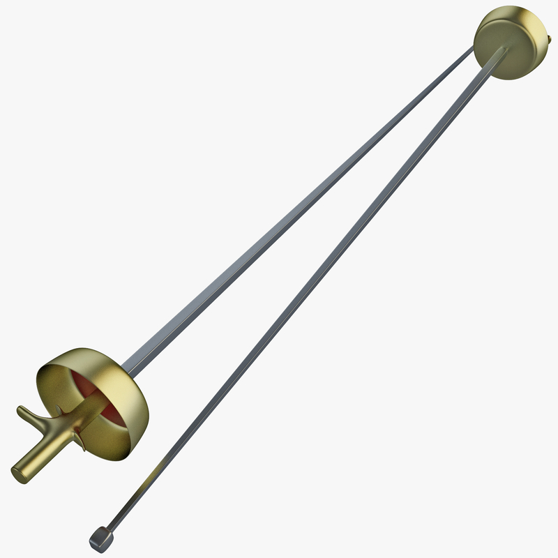 3d fencing practice epee weapon sword model