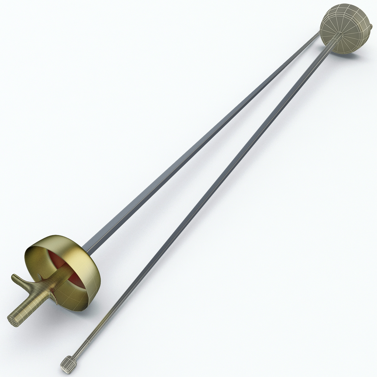 3d fencing practice epee weapon sword model