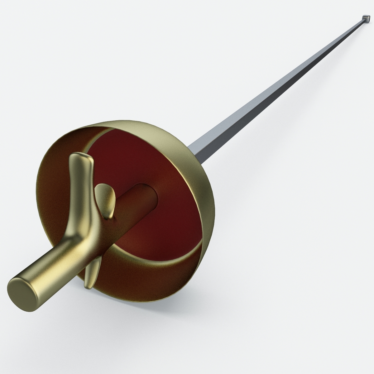 3d fencing practice epee weapon sword model