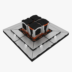 futuristic containers 3d model