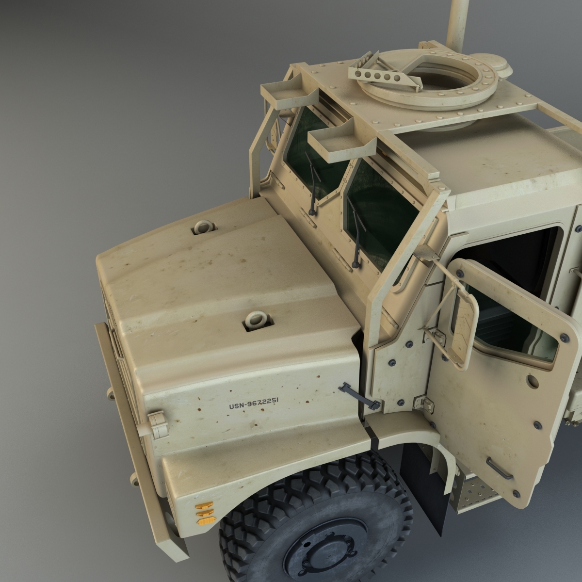 3d oshkosh mtvr amk23 model