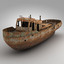 3d model rusty boat