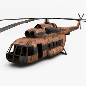 3d rusty helicopter