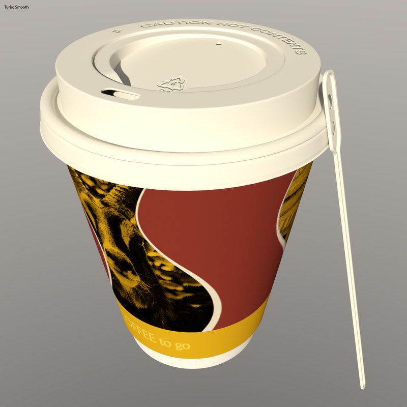 3d paper coffee cup
